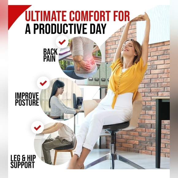 FORTEM Chair Cushion, Seat Cushion for Office Chair, Car Seat Cushion, Etc. - Picture 8 of 9